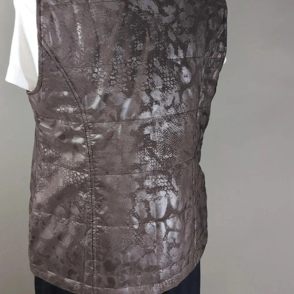 Chico's Brown Snakeskin Print Vest - Picture 5 of 8